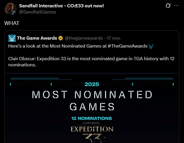 clair obscur game awards 2025